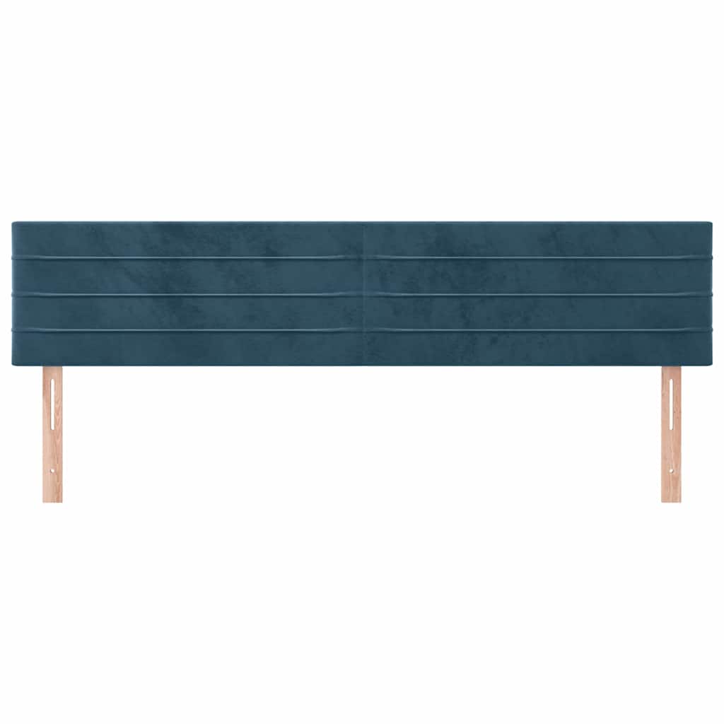 Vidaxl hoofdborden 2 st 90x5x78 88 cm fluweel donkerblauw