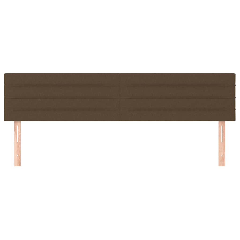 Vidaxl hoofdborden 2 st 100x5x78 88 cm stof donkerbruin