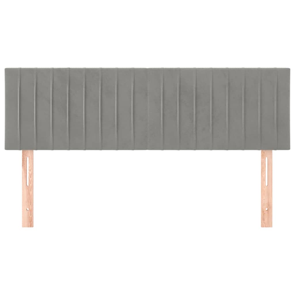 Vidaxl hoofdborden 2 st 72x5x78 88 cm fluweel lichtgrijs