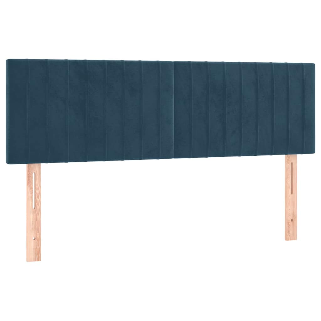 Vidaxl hoofdborden 2 st 72x5x78 88 cm fluweel donkerblauw