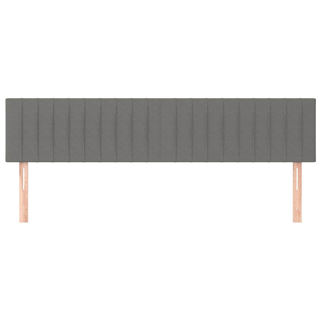 Vidaxl hoofdborden 2 st 80x5x78 88 cm stof donkergrijs