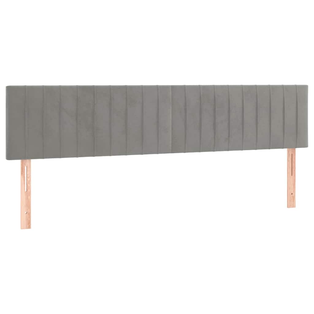 Vidaxl hoofdborden 2 st 80x5x78 88 cm fluweel lichtgrijs