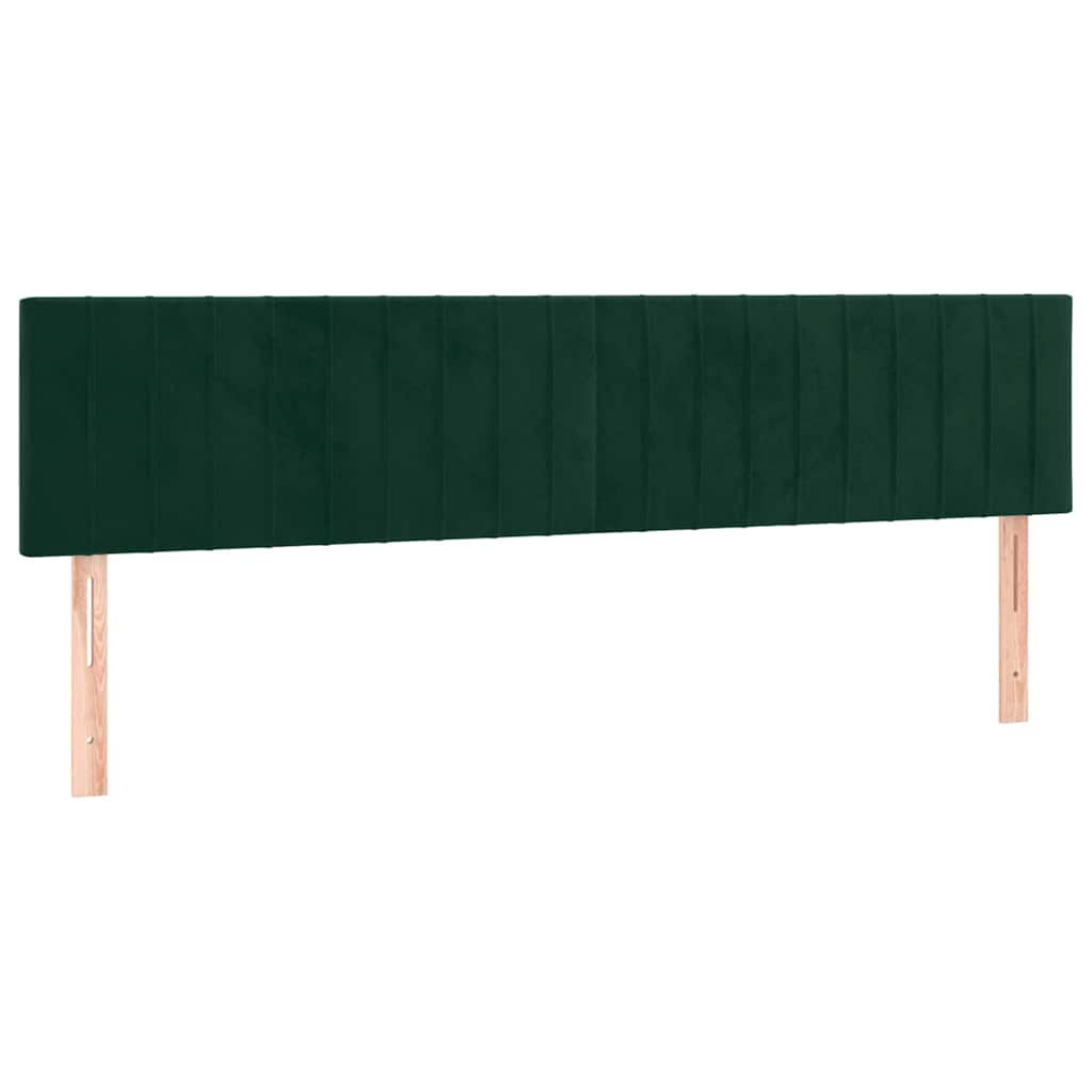 Vidaxl hoofdborden 2 st 80x5x78 88 cm fluweel donkergroen