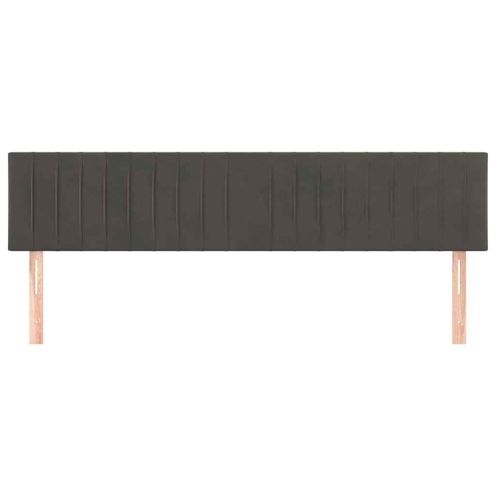 Vidaxl hoofdborden 2 st 100x5x78 88 cm fluweel donkergrijs