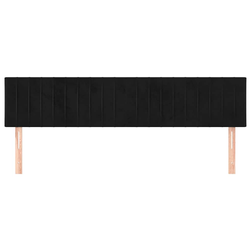 Vidaxl hoofdborden 2 st 100x5x78 88 cm fluweel zwart