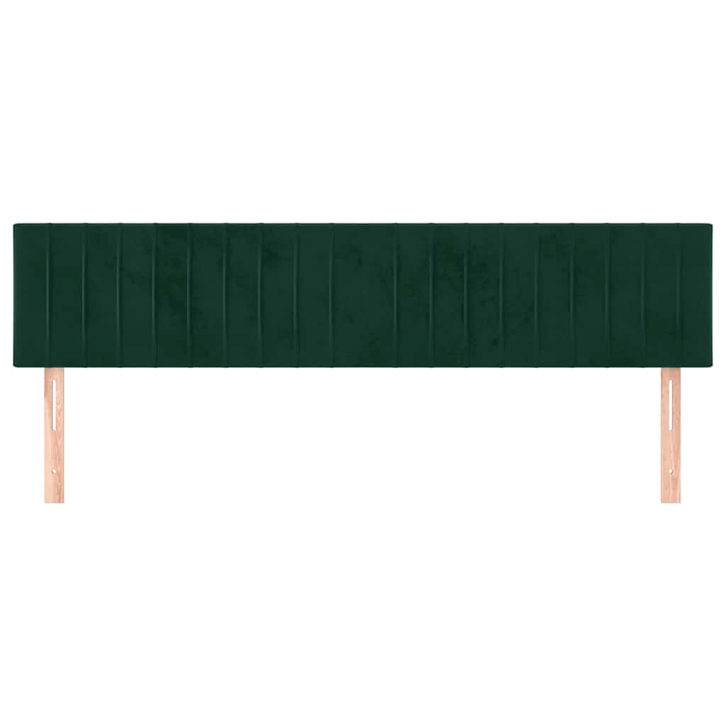 Vidaxl hoofdborden 2 st 100x5x78 88 cm fluweel donkergroen