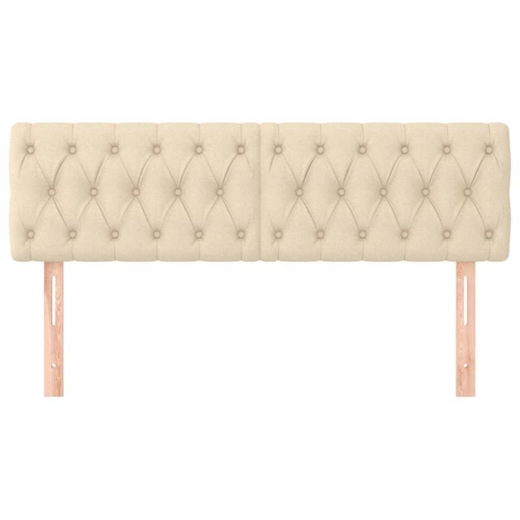 Vidaxl hoofdborden 2 st 72x7x78 88 cm stof crèmekleurig