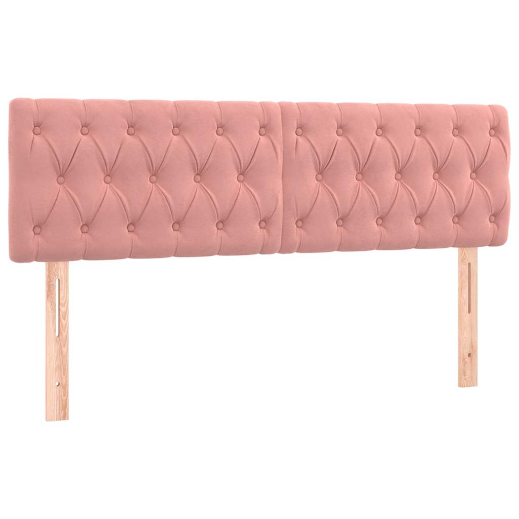 Vidaxl hoofdborden 2 st 80x7x78 88 cm fluweel roze