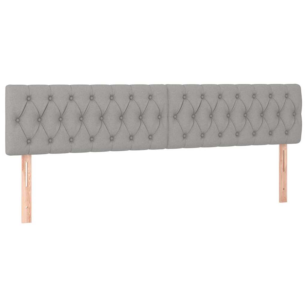 Vidaxl hoofdborden 2 st 90x7x78 88 cm stof lichtgrijs