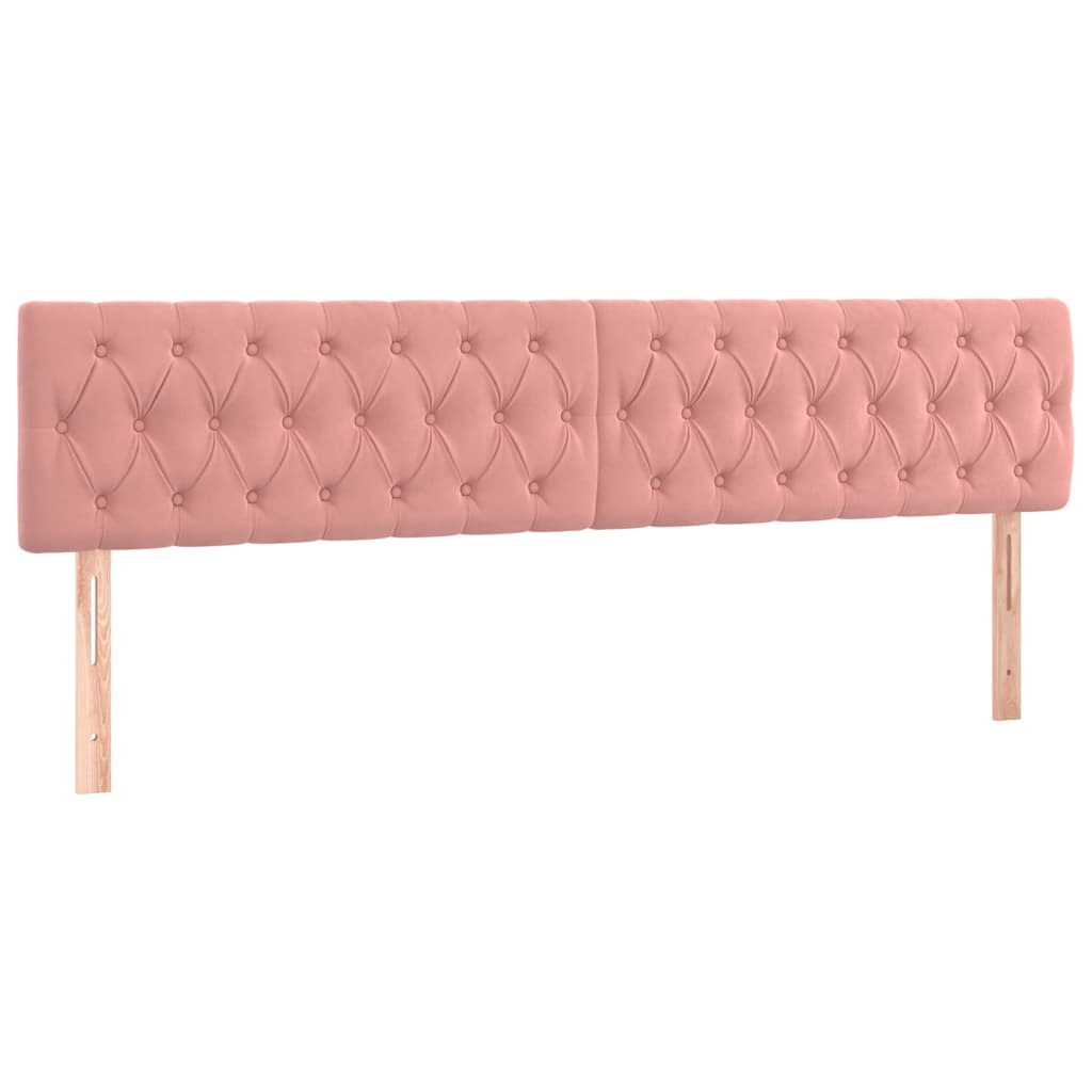 Vidaxl hoofdborden 2 st 90x7x78 88 cm fluweel roze