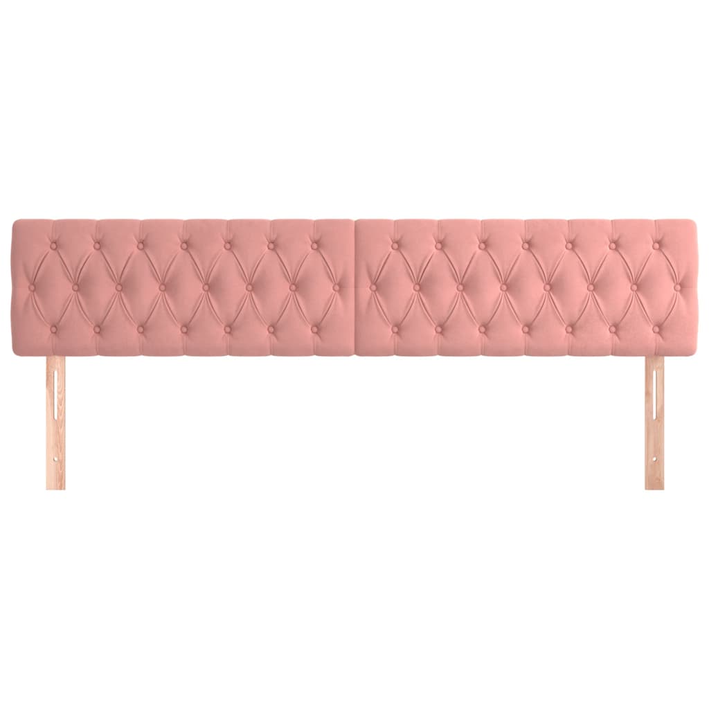 Vidaxl hoofdborden 2 st 100x7x78 88 cm fluweel roze