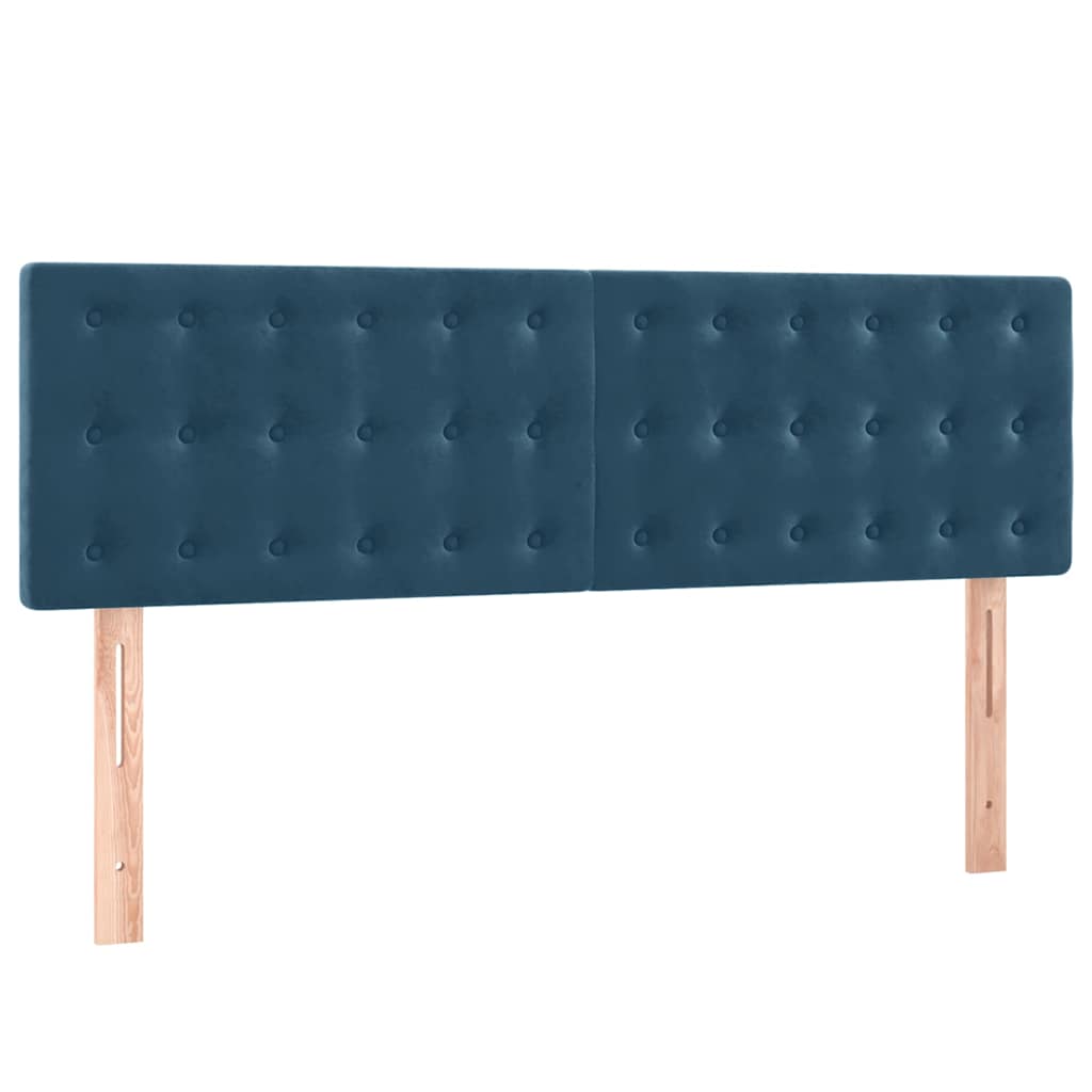 Vidaxl hoofdborden 2 st 72x5x78 88 cm fluweel donkerblauw