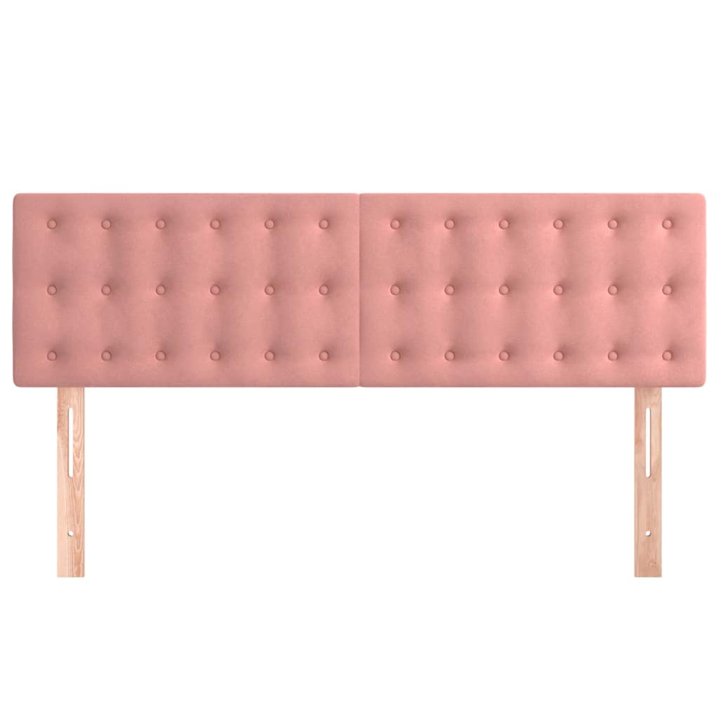 Vidaxl hoofdborden 2 st 72x5x78 88 cm fluweel roze