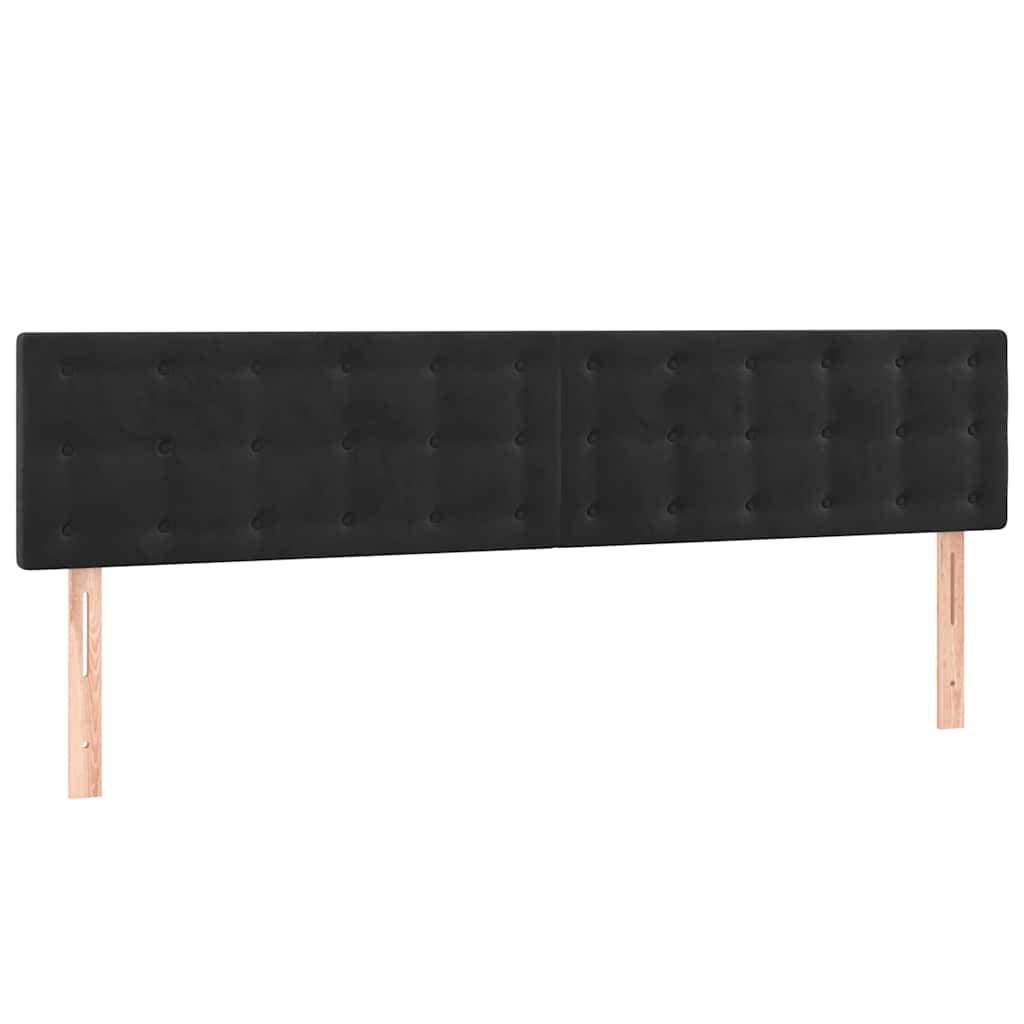 Vidaxl hoofdborden 2 st 80x5x78 88 cm fluweel zwart