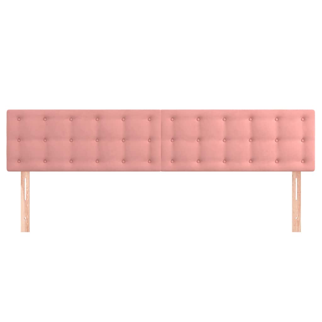 Vidaxl hoofdborden 2 st 100x5x78 88 cm fluweel roze