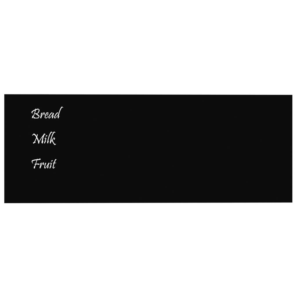 VIDAXL -Magnetplatte für die Wand 80 x 30 cm gehärtetes Glas schwarz