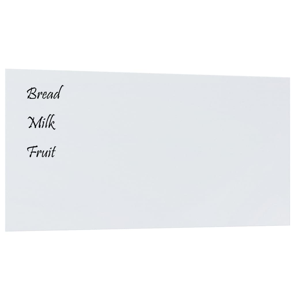 VidaXL Magnettafel für die Wand 100x50 cm Hartglas weiß