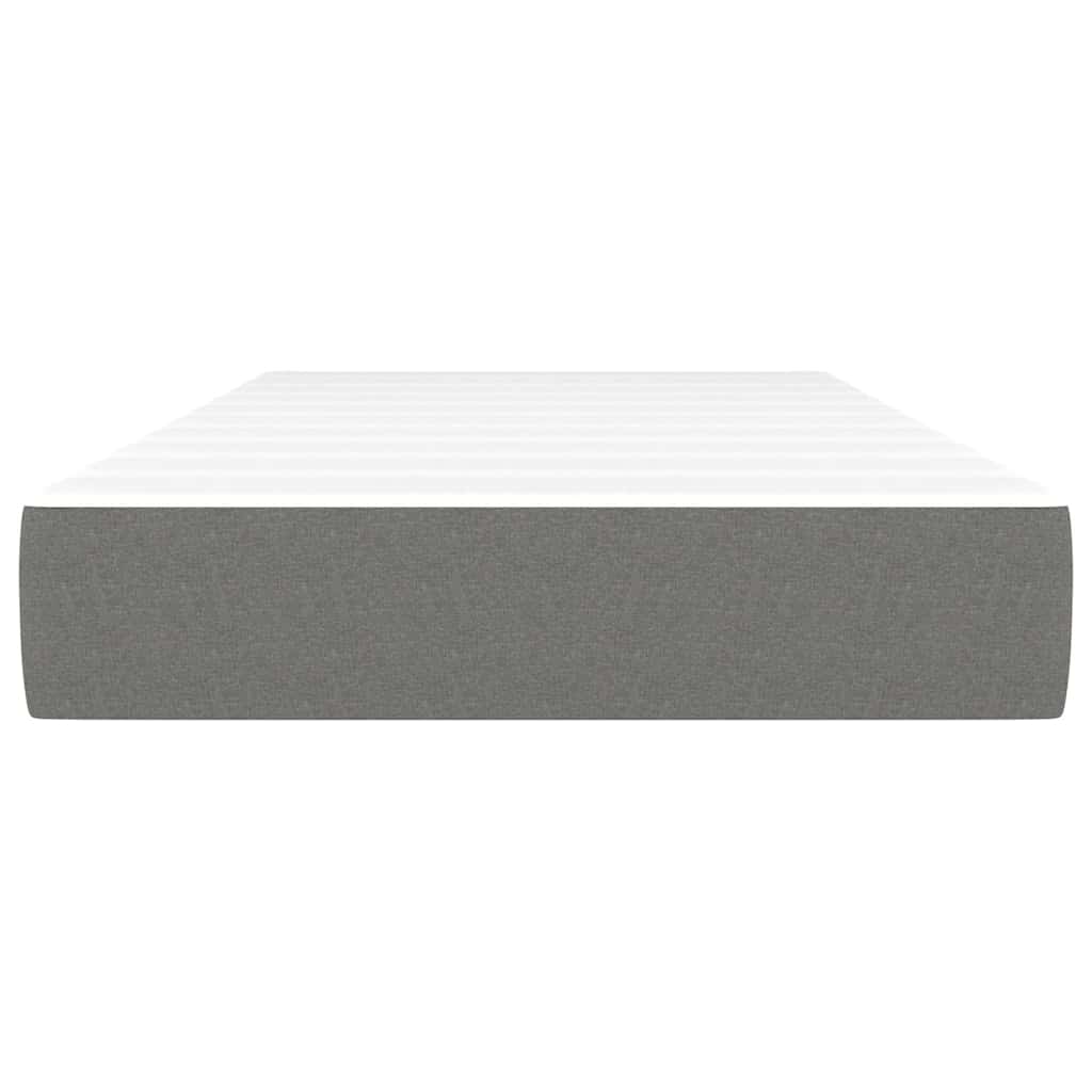 Vidaxl pocketveringmatras medium 90x190x20 cm stof donkergrijs