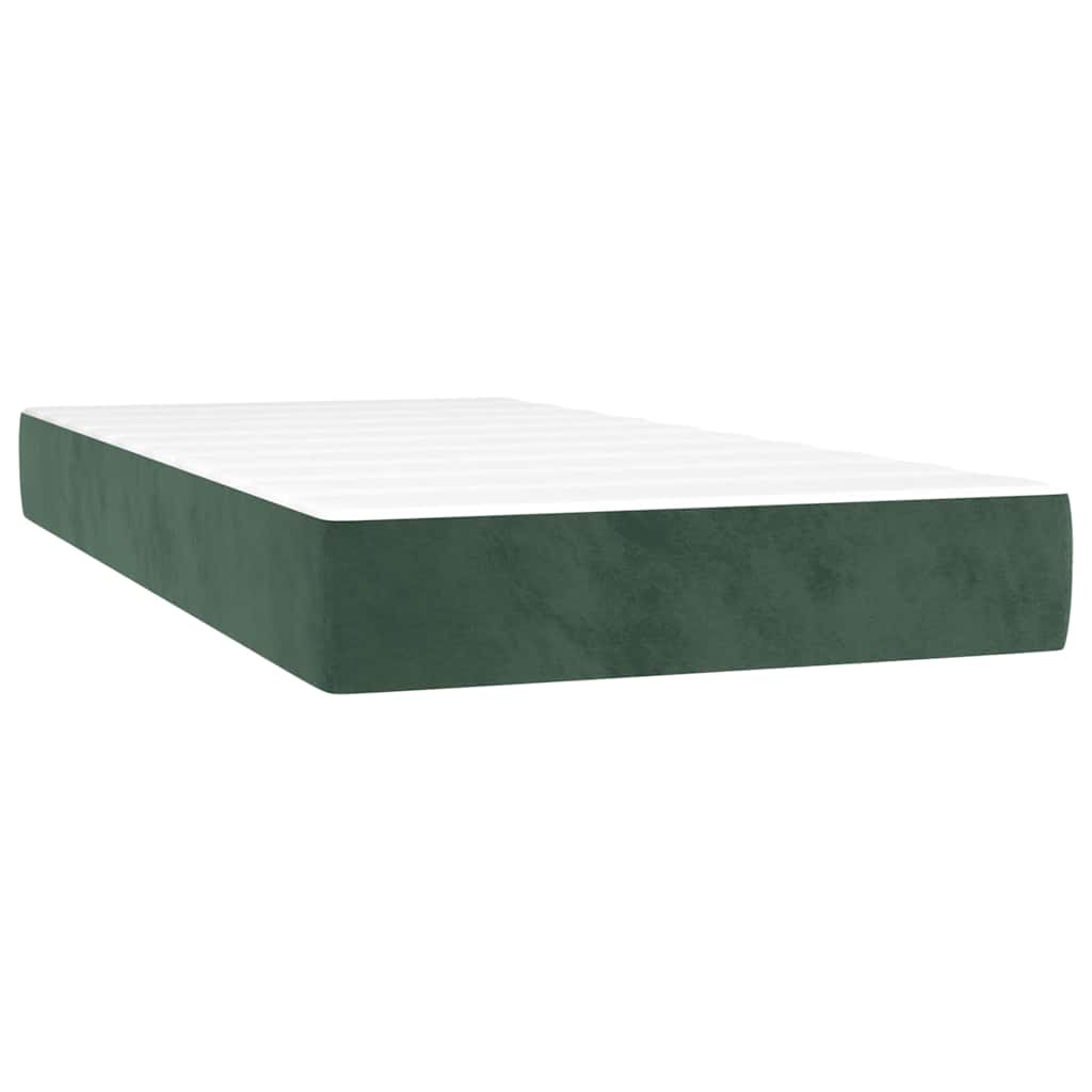 Vidaxl pocketveringmatras medium 90x190x20 cm fluweel donkergroen