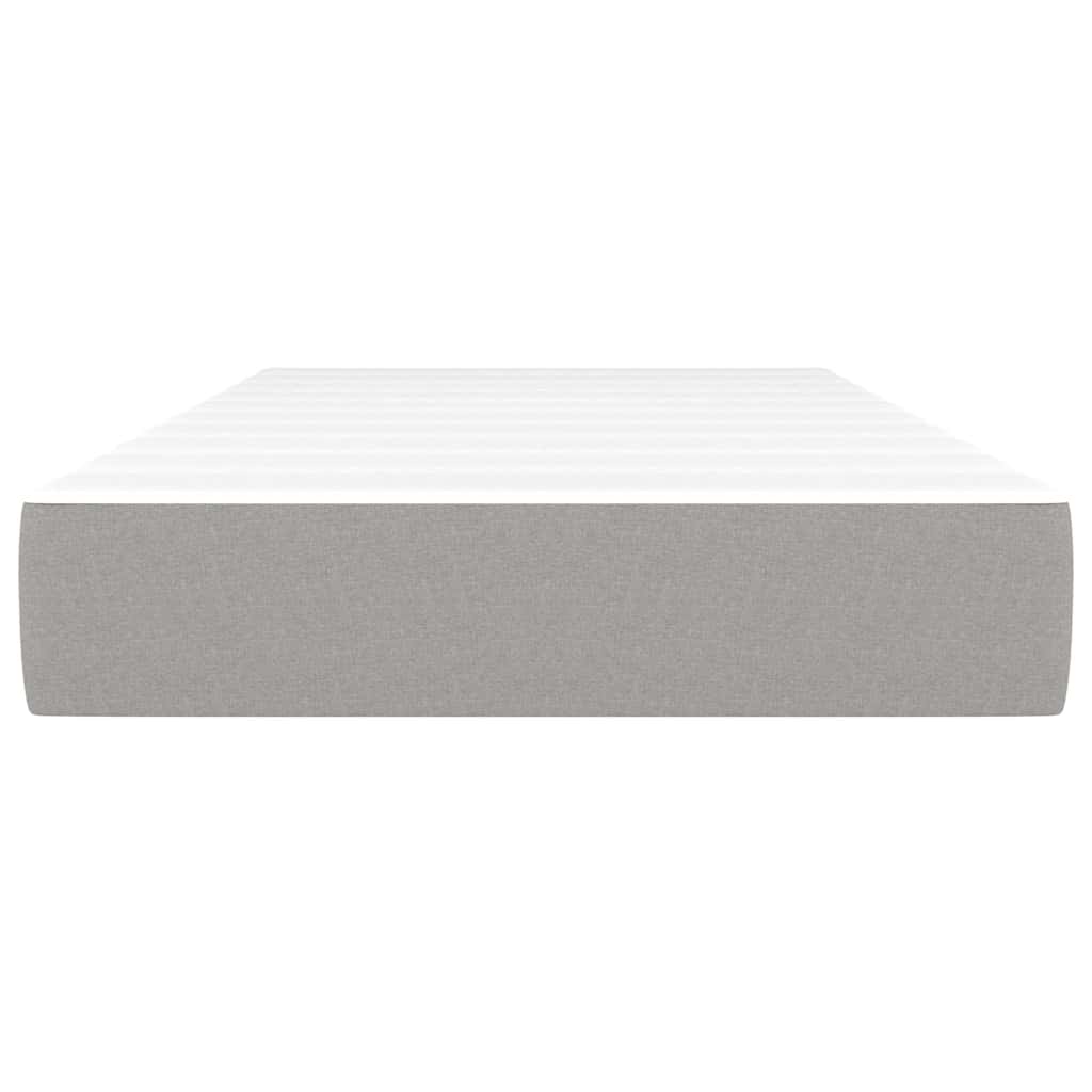 Vidaxl pocketveringmatras medium 90x200x20 cm stof lichtgrijs