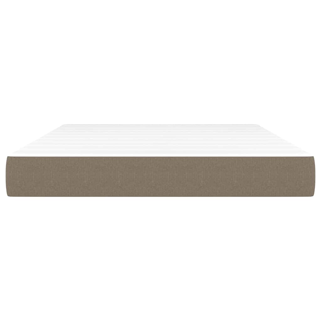 Vidaxl pocketveringmatras medium 140x190x20 cm stof taupe
