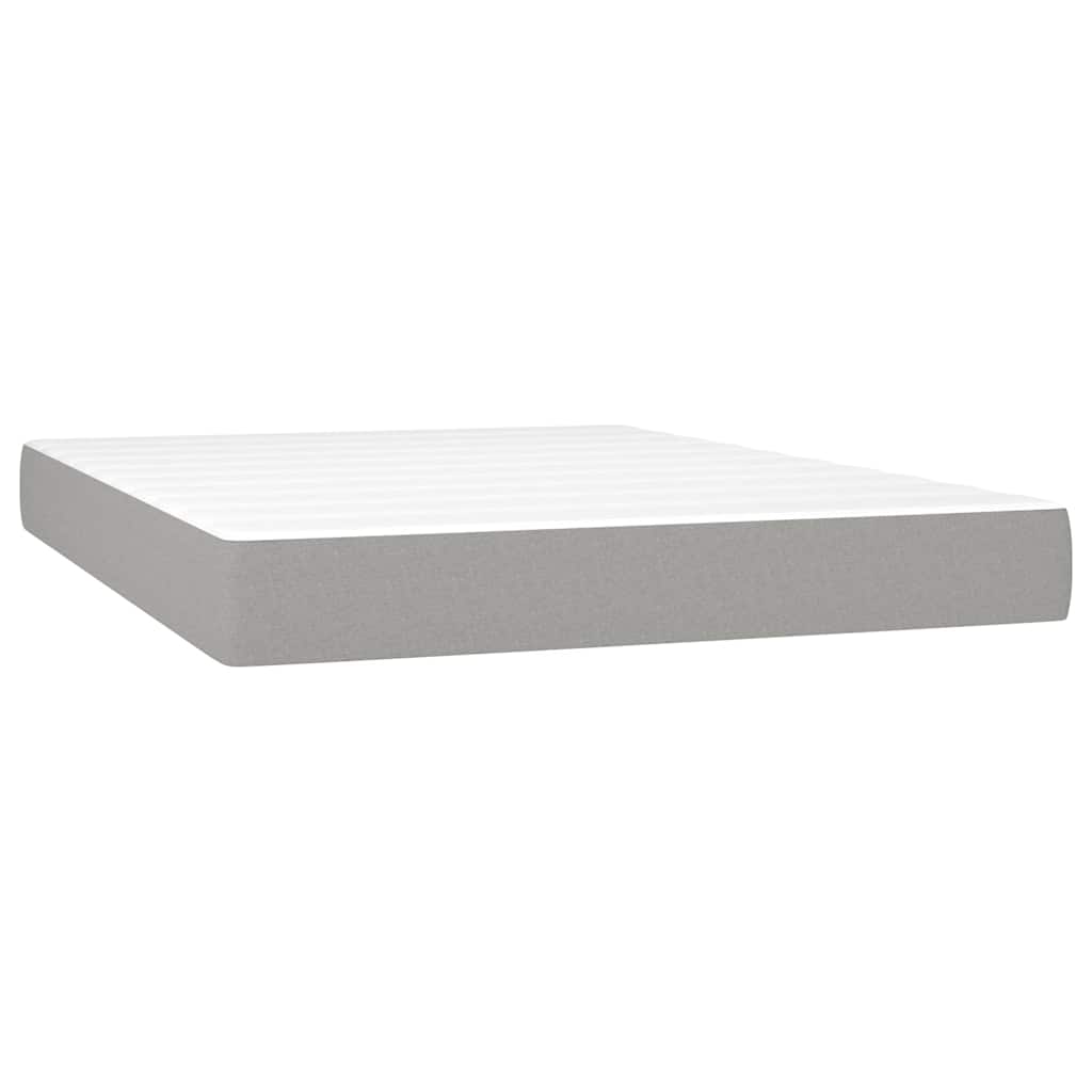Vidaxl pocketveringmatras medium 140x200x20 cm stof lichtgrijs