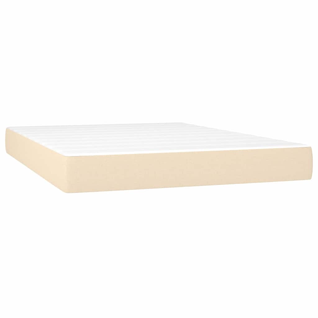 Vidaxl pocketveringmatras medium 140x200x20 cm stof crèmekleurig