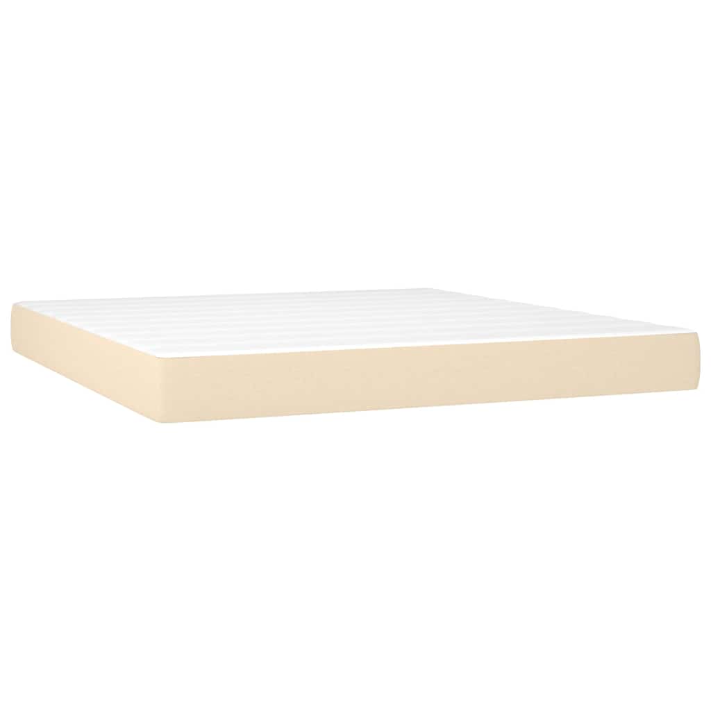 Vidaxl pocketveringmatras medium 180x200x20 cm stof crèmekleurig