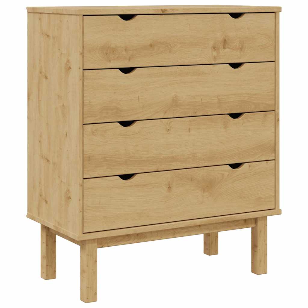 Vidaxl ladekast otta 76,5x39,5x90 cm massief grenenhout