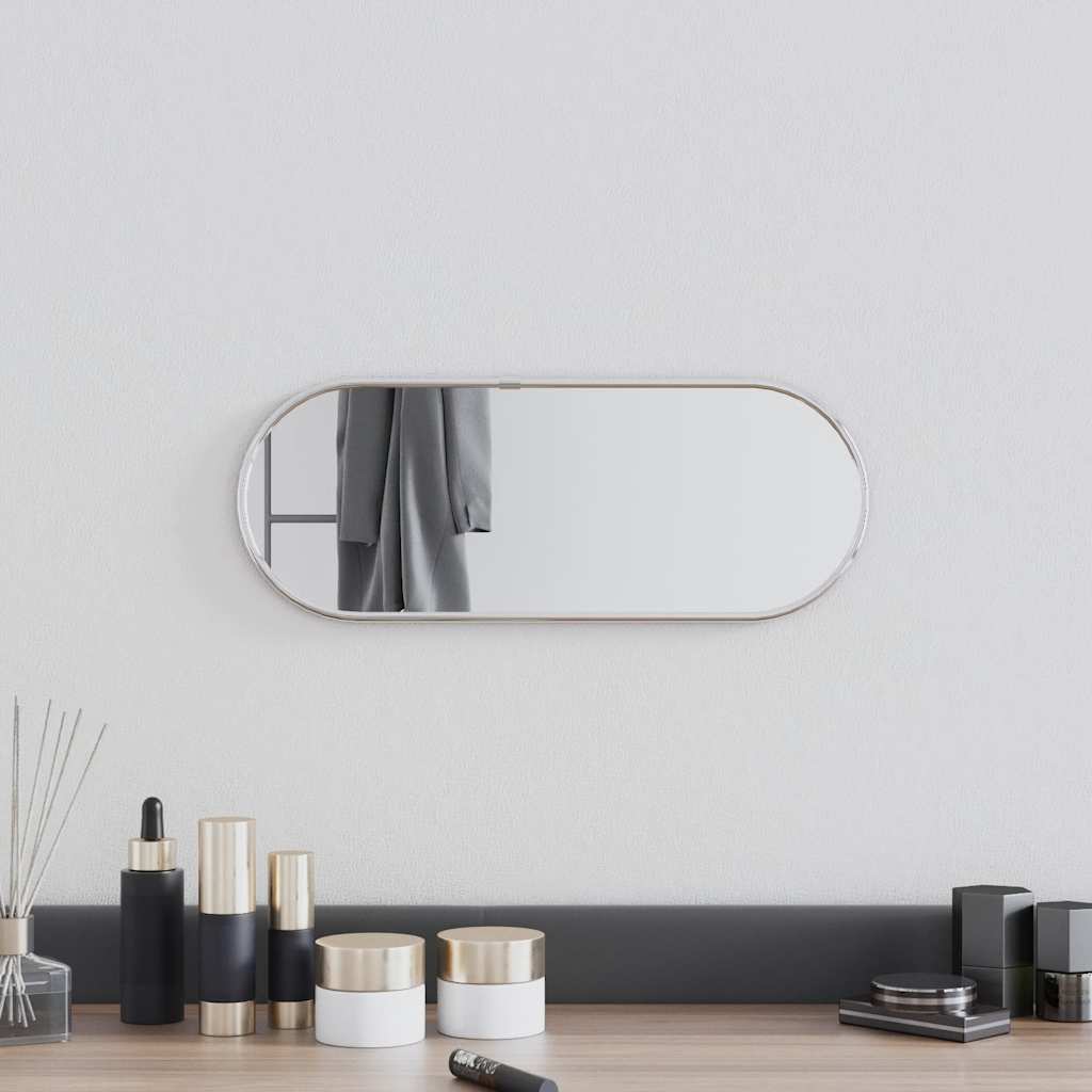 Vidaxx Wandspiegel 40x15 cm oval silberfarben