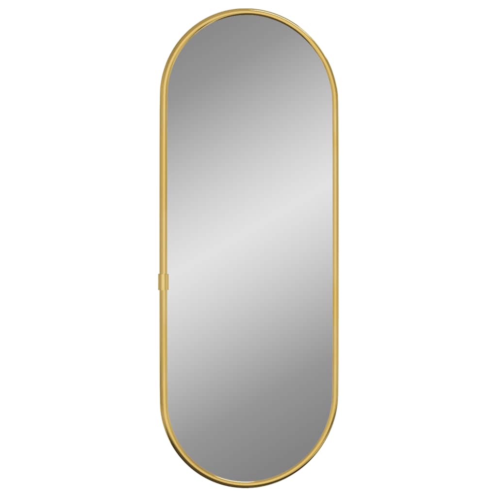 Vidaxx Wandspiegel 40x15 cm oval goldfarben
