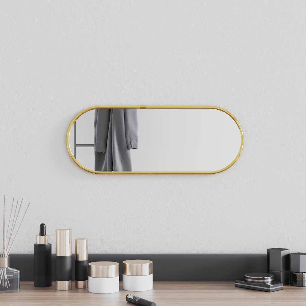 Vidaxx Wandspiegel 40x15 cm oval goldfarben