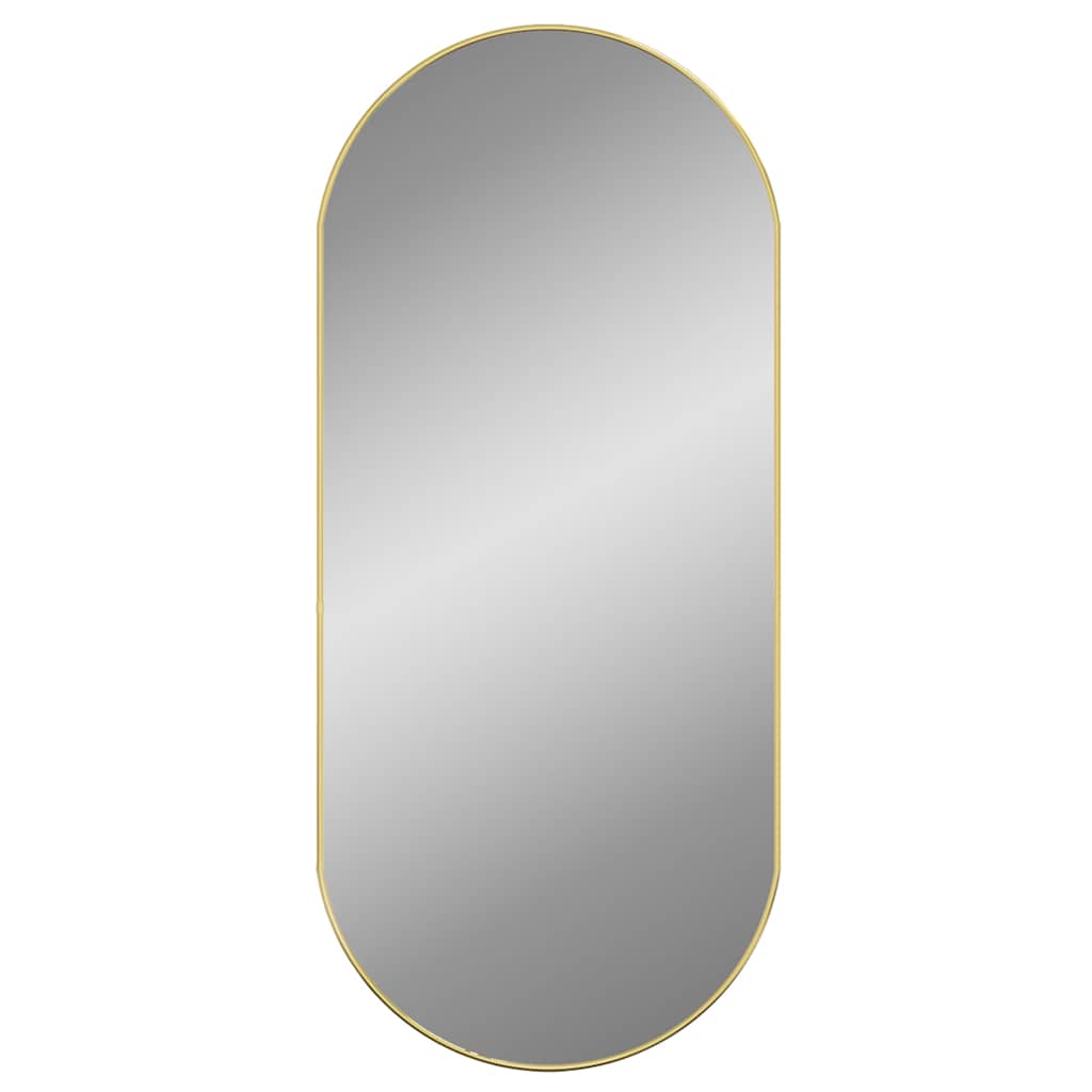 Vidaxl Wandspiegel 100x45 cm ovales Goldfarbe