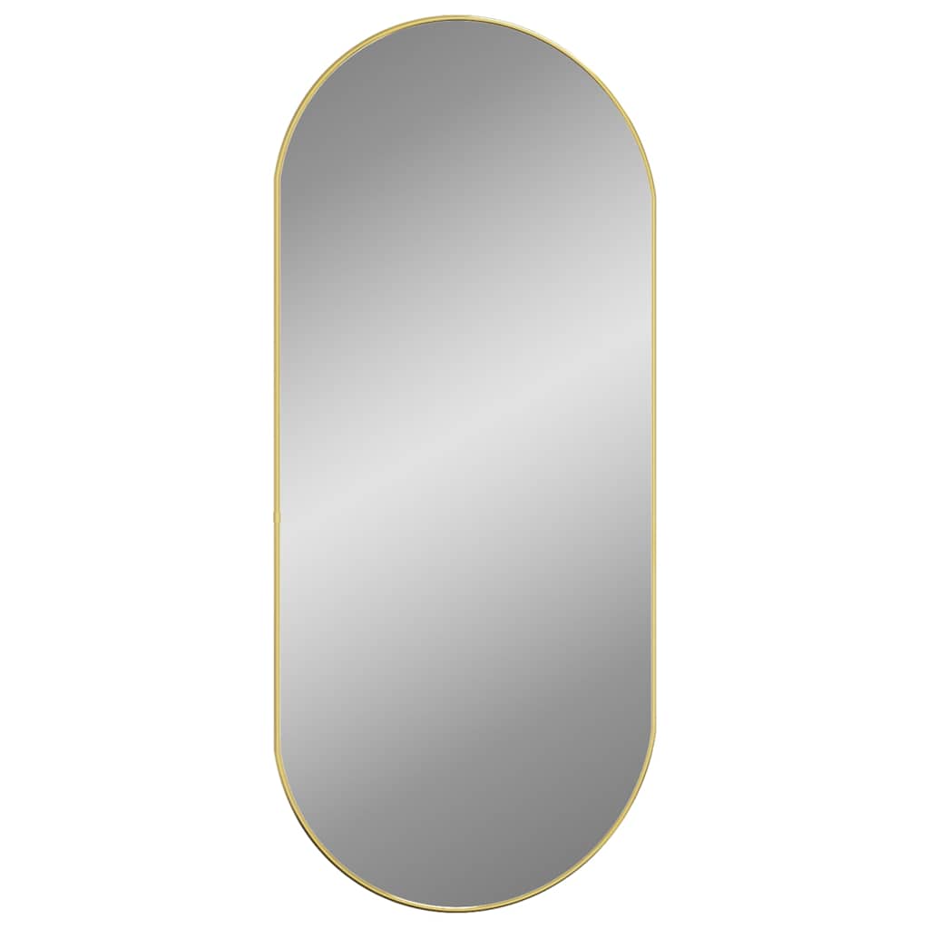 Vidaxl Wandspiegel 100x45 cm ovales Goldfarbe