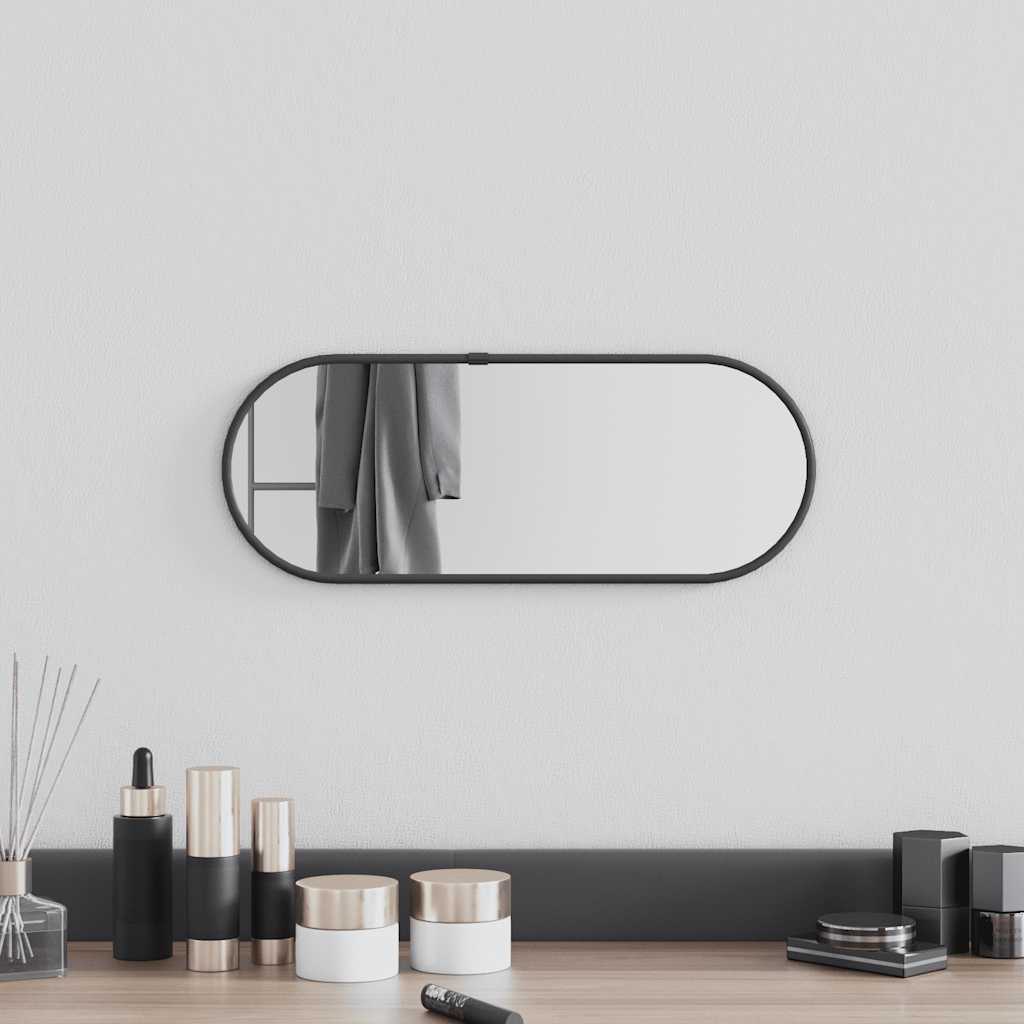 Vidaxx Wandspiegel 40x15 cm oval schwarz