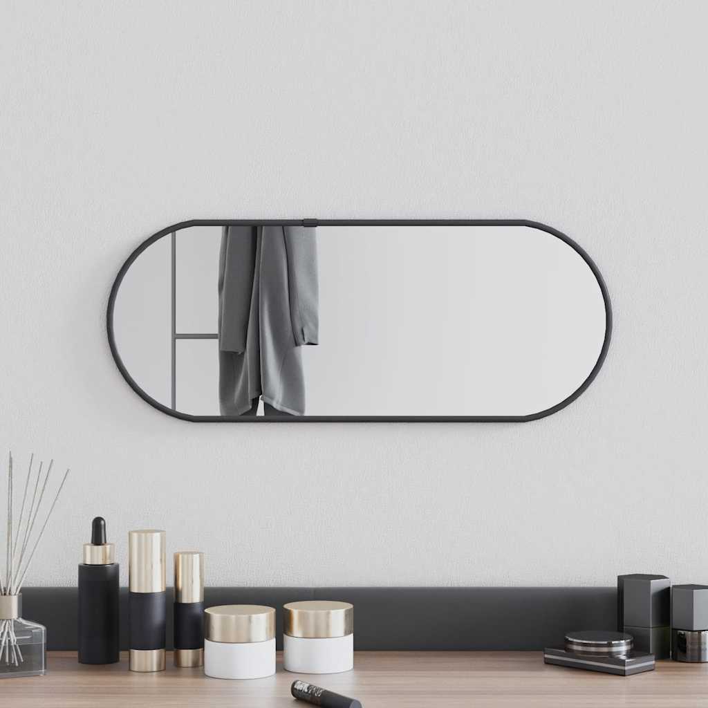 Vidaxx Wandspiegel 50x20 cm oval schwarz