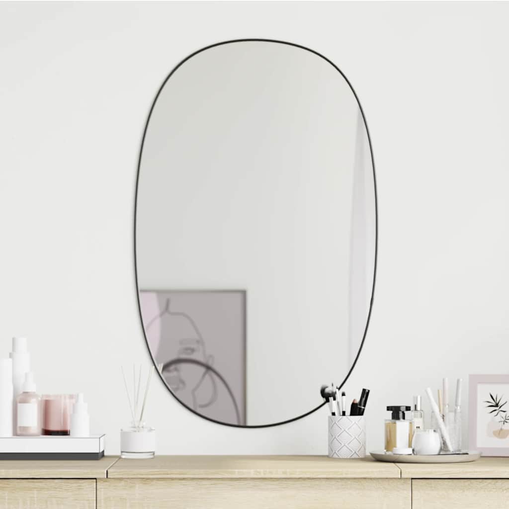 VidaXL Wandspiegel 80x50 cm schwarz