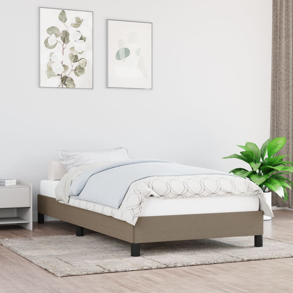 Vidaxl bedframe zonder matras 90x200 cm stof taupe