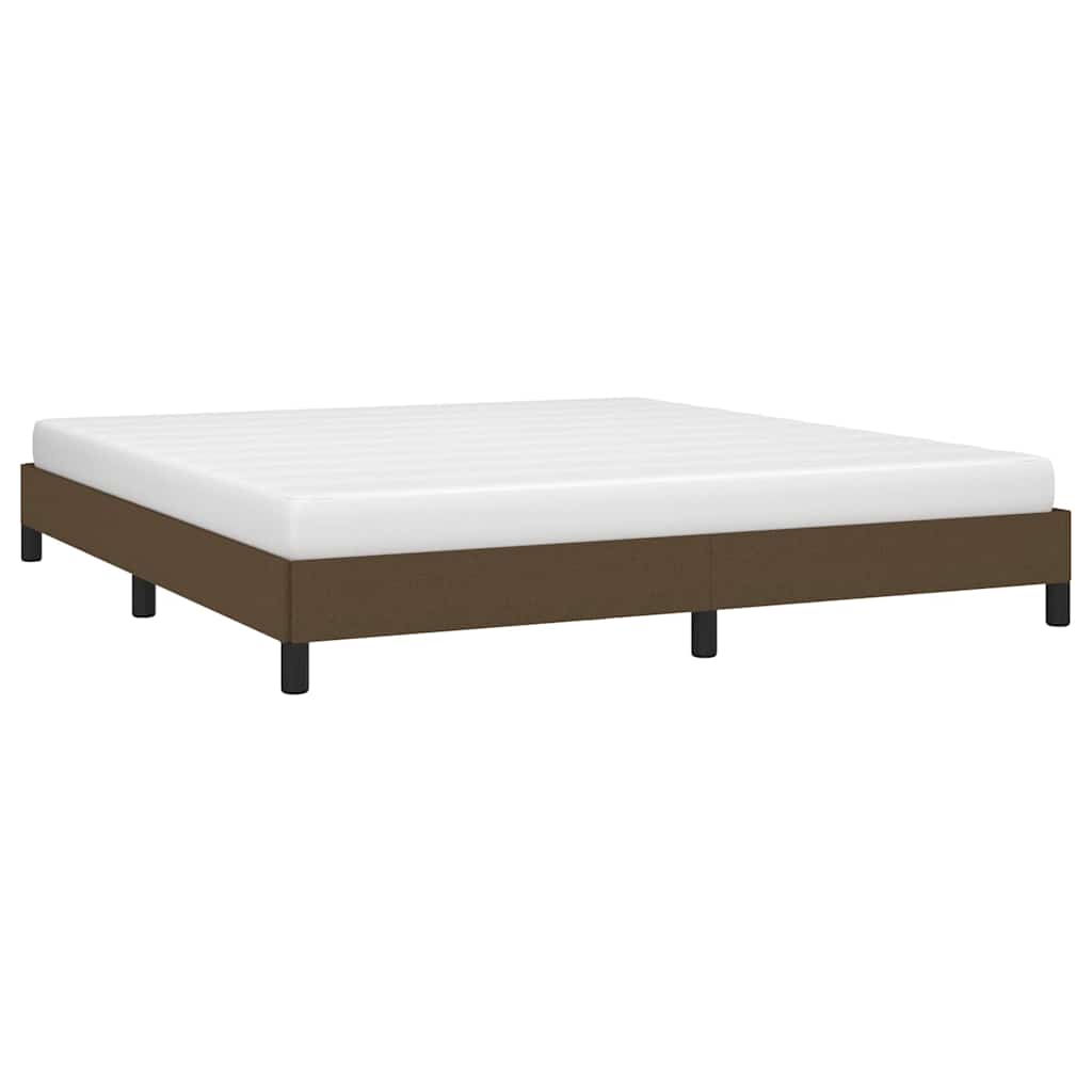Vidaxl bedframe zonder matras stof donkerbruin 160x200 cm