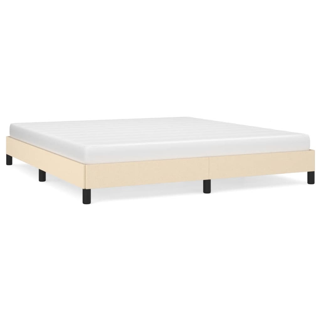 Vidaxl bedframe zonder matras stof crèmekleurig 160x200 cm