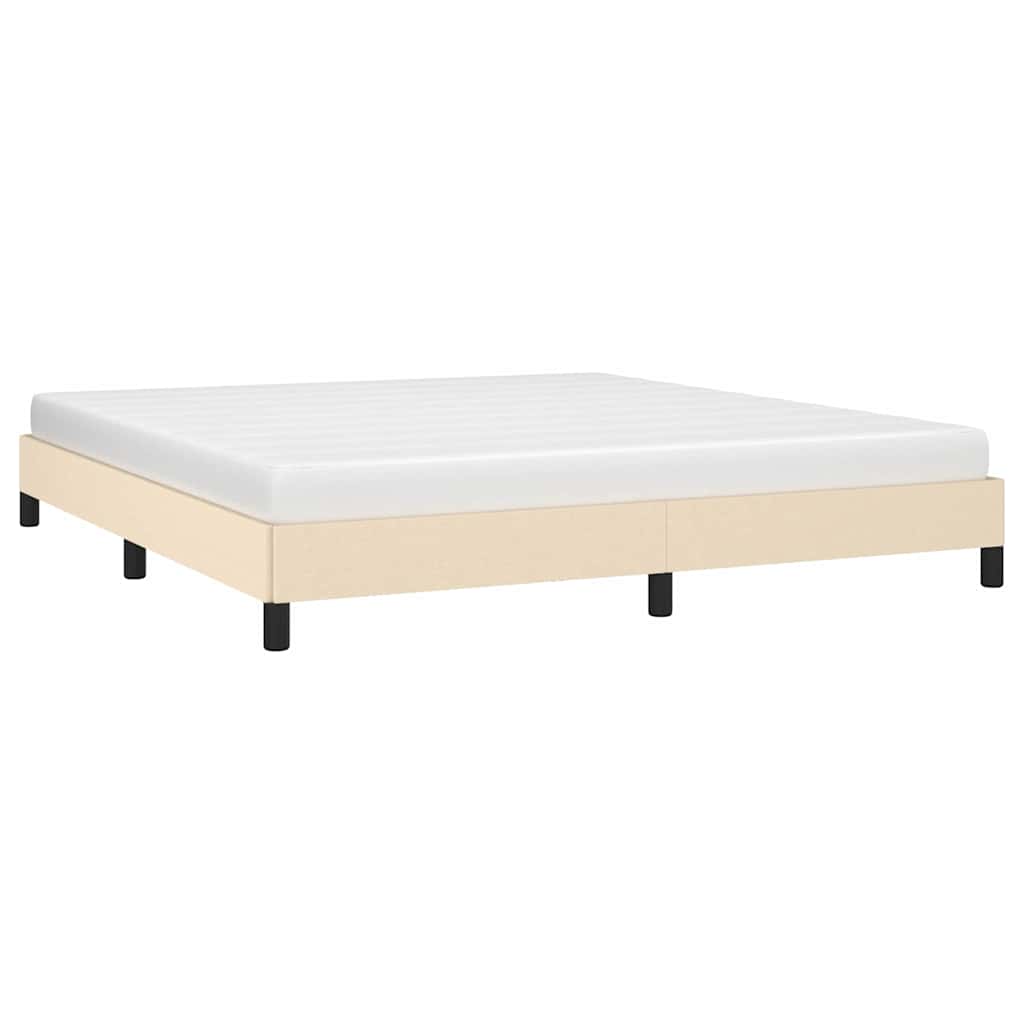Vidaxl bedframe zonder matras stof crèmekleurig 160x200 cm