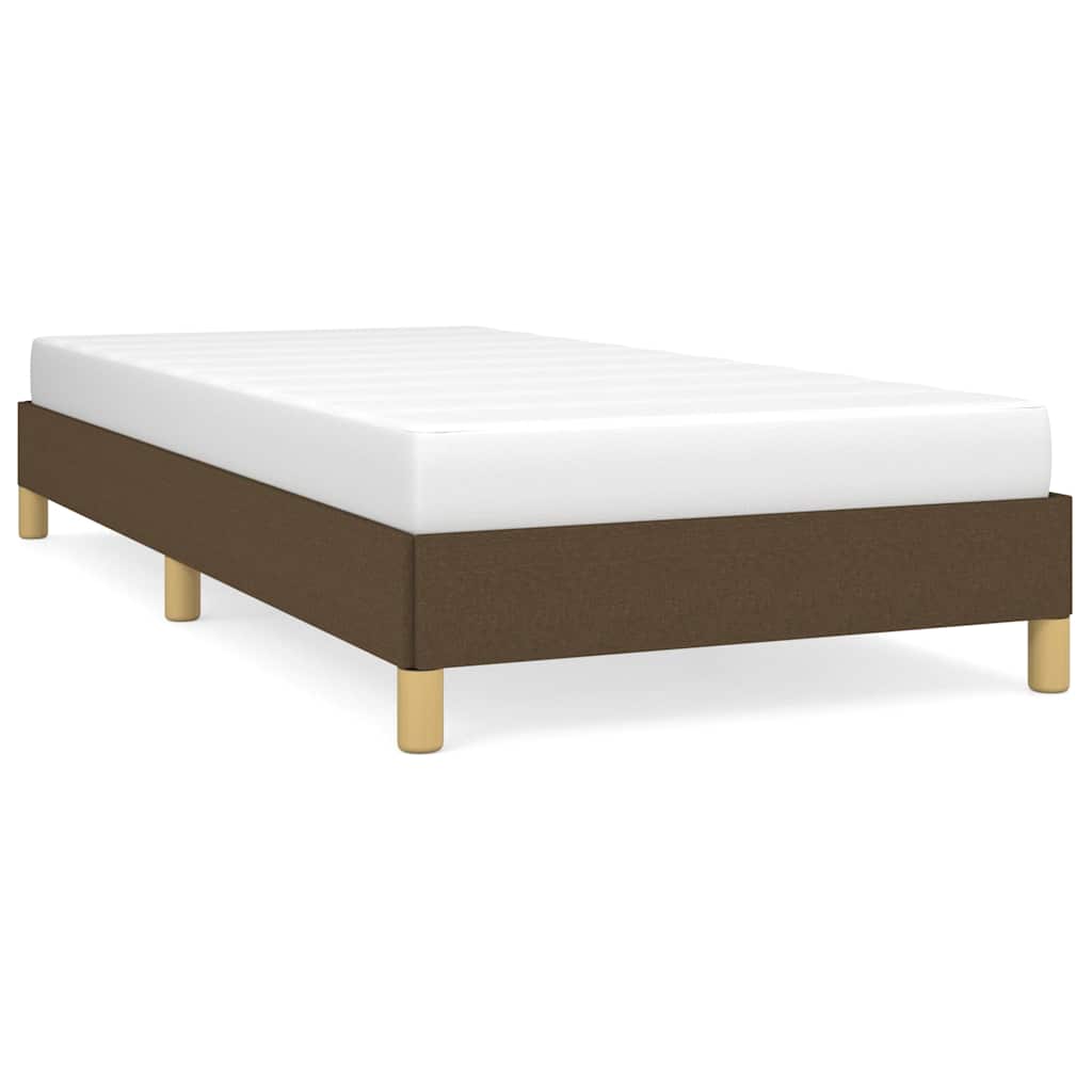 Vidaxl bedframe zonder matras 90x200 cm stof donkerbruin