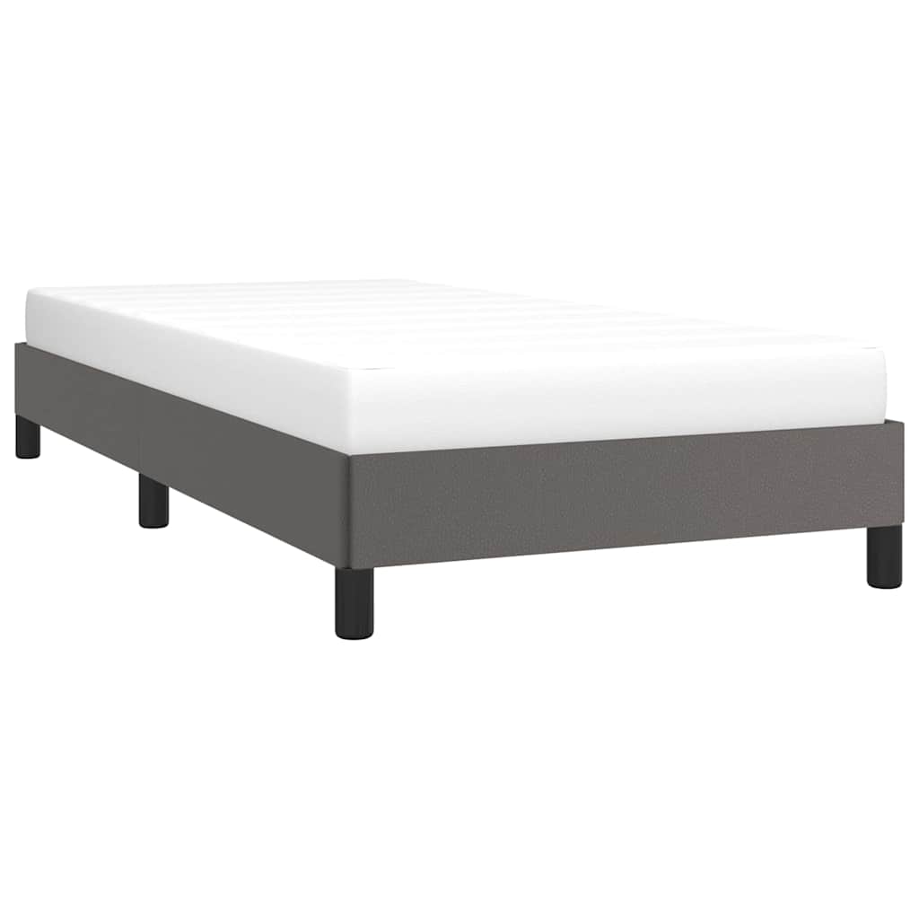 Vidaxl bedframe kunstleer grijs 90x200 cm