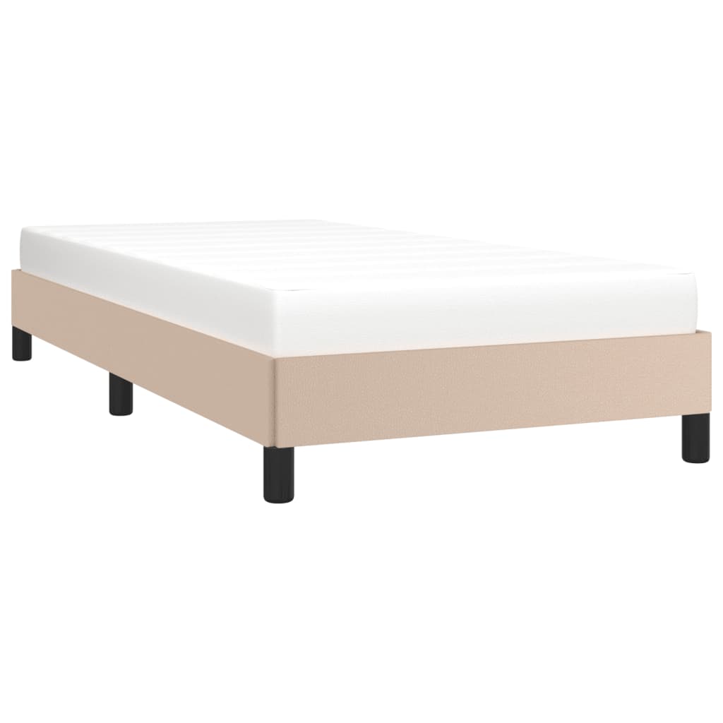Vidaxl bedframe kunstleer cappuccinokleurig 90x200 cm