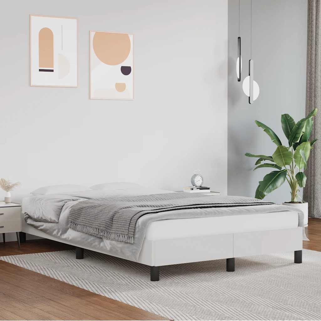 Vidaxl bedframe kunstleer wit 120x200 cm