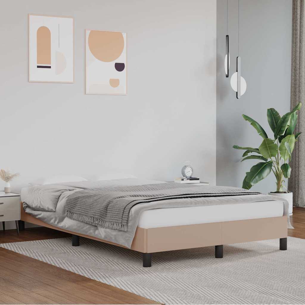 Vidaxl bedframe kunstleer cappuccinokleurig 120x200 cm