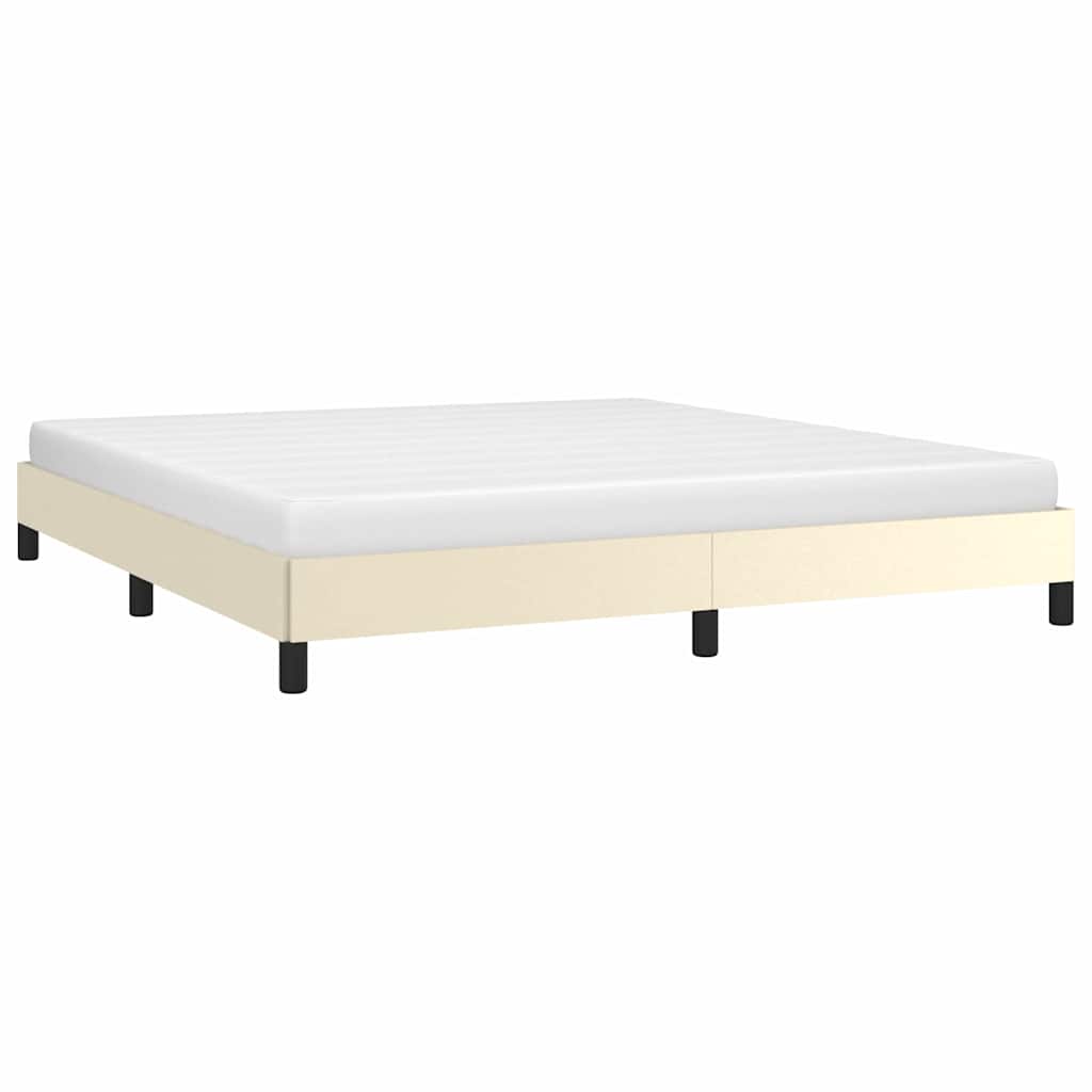 Vidaxl bedframe kunstleer crèmekleurig 180x200 cm