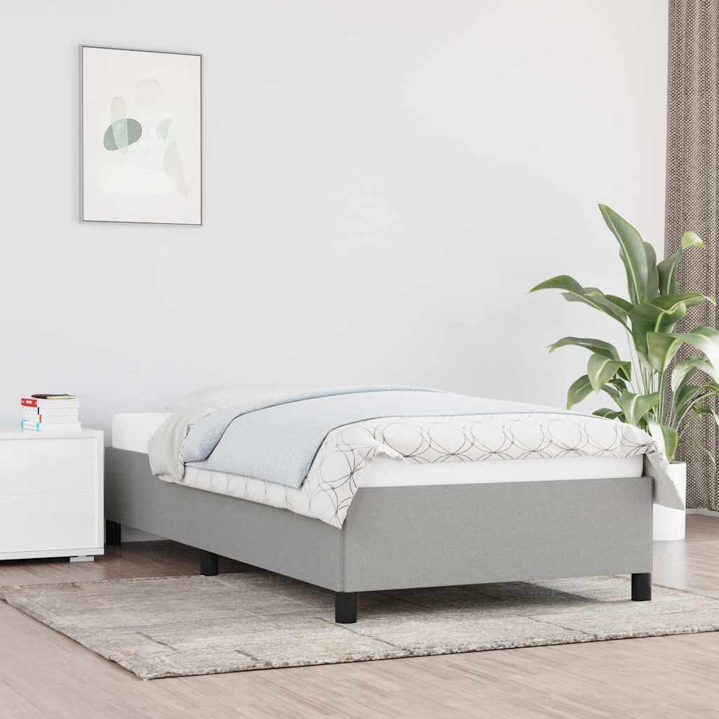 Vidaxl bedframe zonder matras 90x190 cm stof lichtgrijs