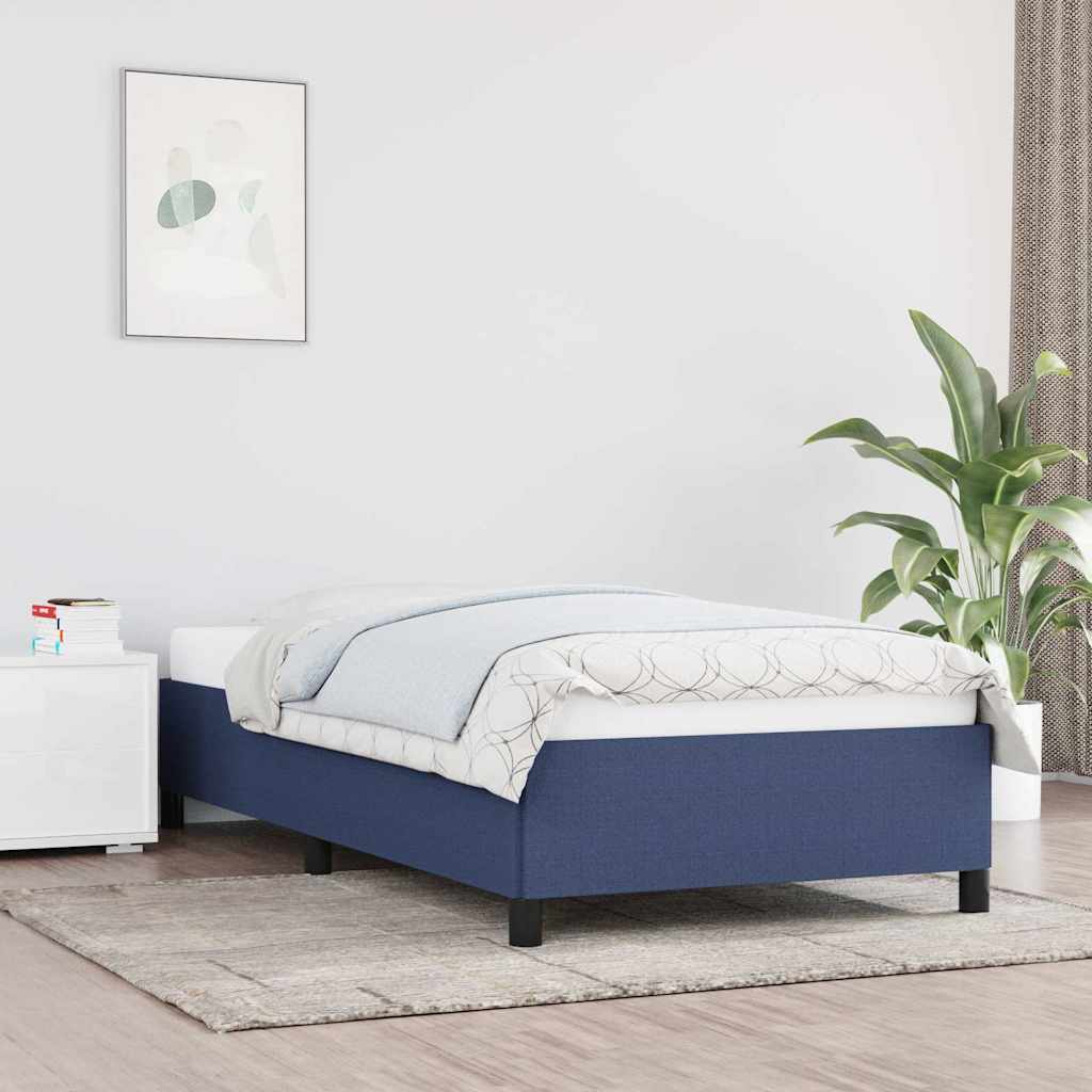 Vidaxl bedframe zonder matras 90x190 cm stof blauw