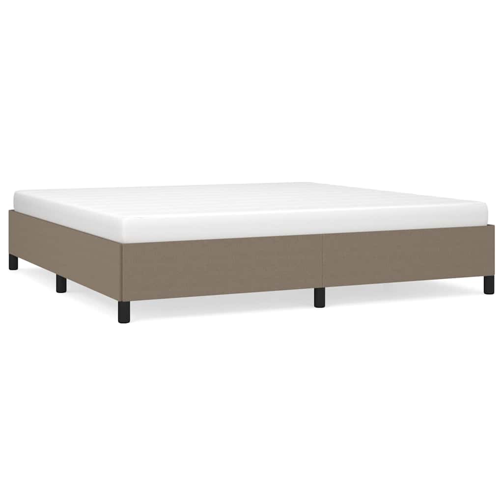 Vidaxl bedframe zonder matras stof taupe 200x200 cm